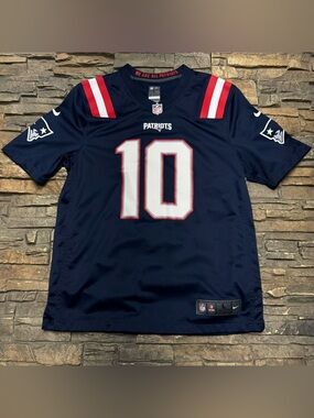 New England Patriots Mac Jones Nike Jersey Men’s Large Blue Authentic On Field